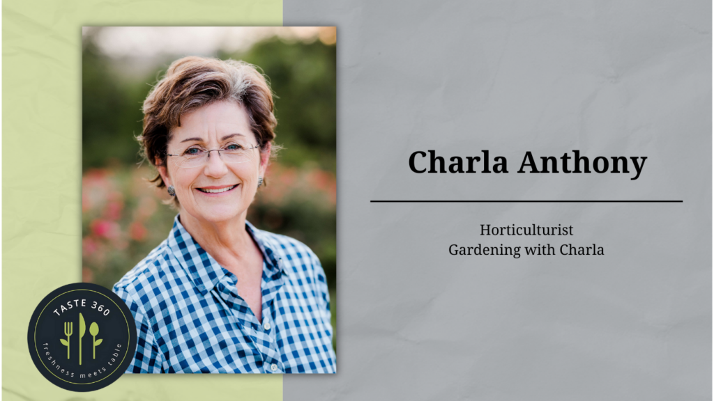 Headshot of Charla Anthony, horticulturalist and blogger on Gardening with Charla