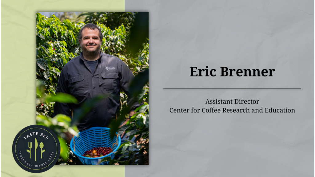 Headshot of Eric Brenner, assistant director of the Center for Coffee Research and Education